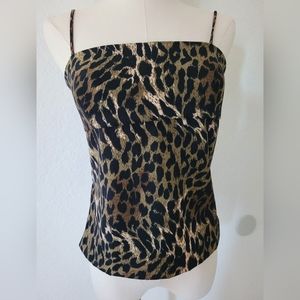Toska leopard print spaghetti strap top